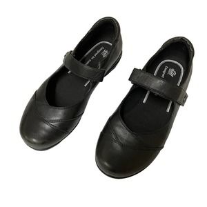 Abeo Abby Black Leather Mary Jane Comfort Shoes size 5